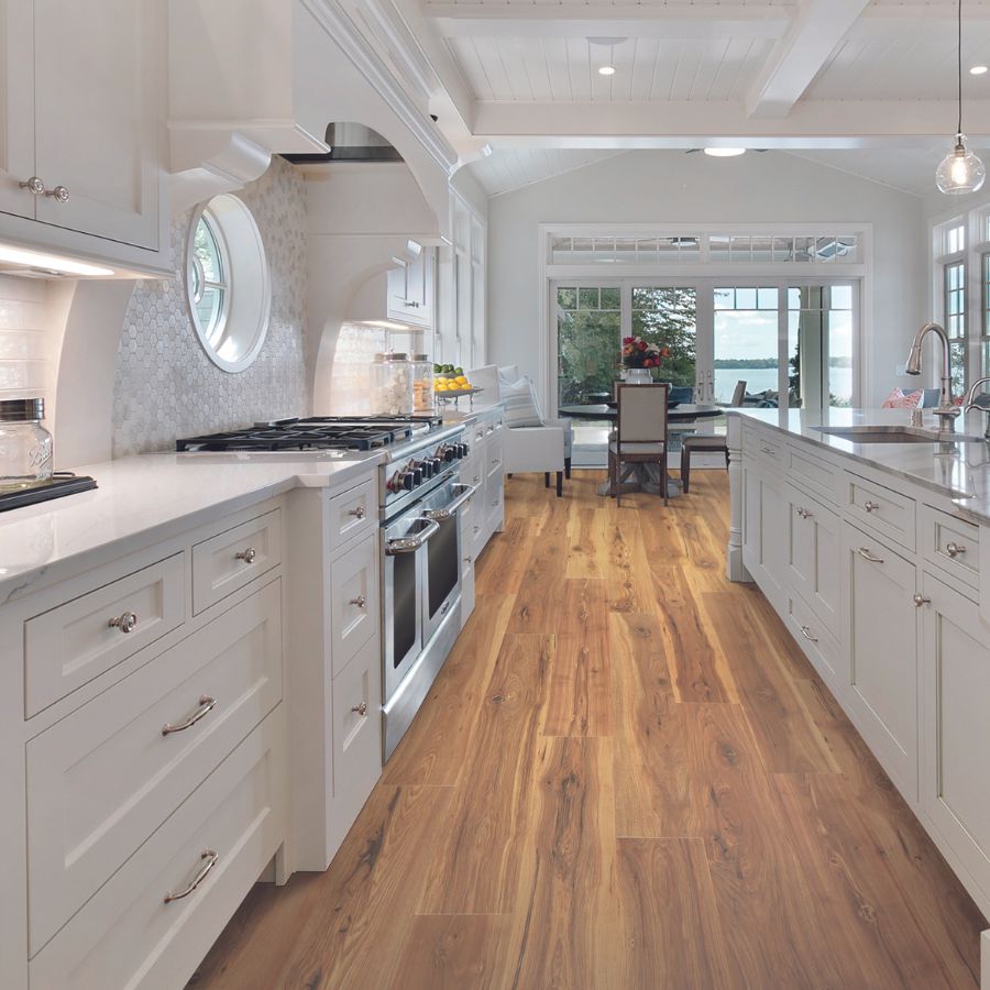 Hardwood floors in a kitchen